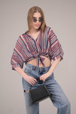 Sunset Stripe Knot Top