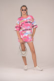 Bubblegum Chaos Oversize Tee