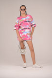 Bubblegum Chaos Oversize Tee