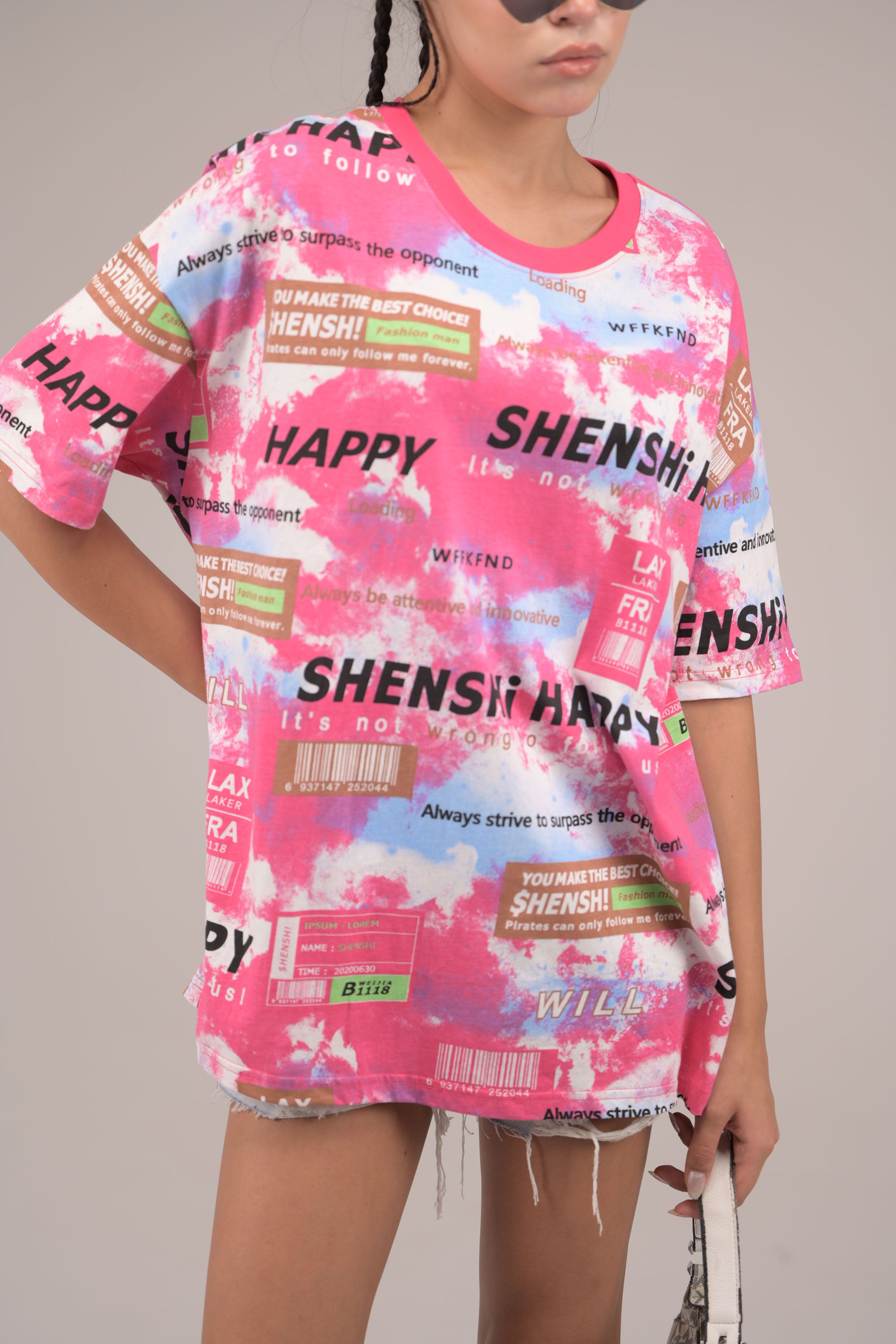 Bubblegum Chaos Oversize Tee