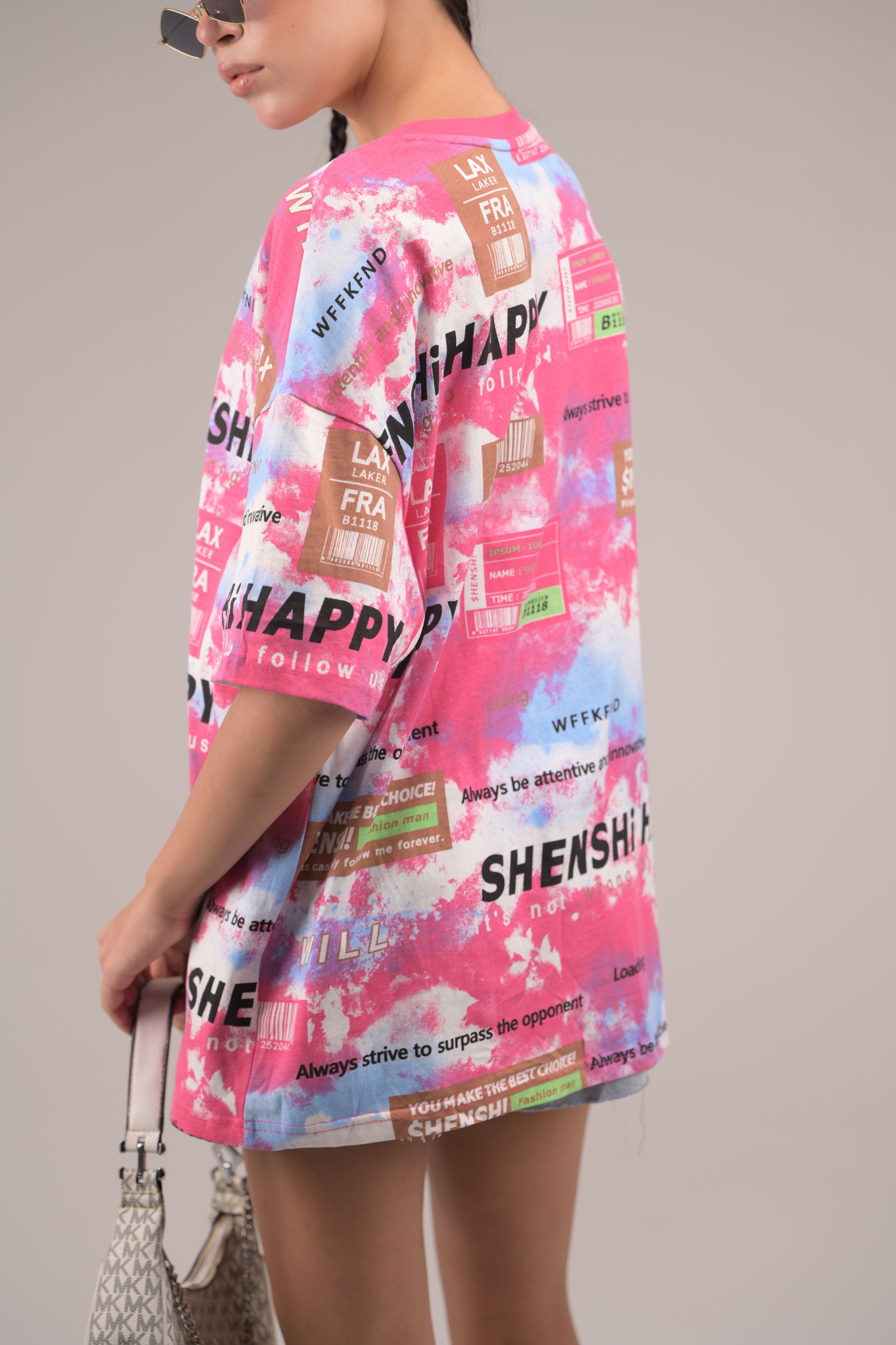 Bubblegum Chaos Oversize Tee
