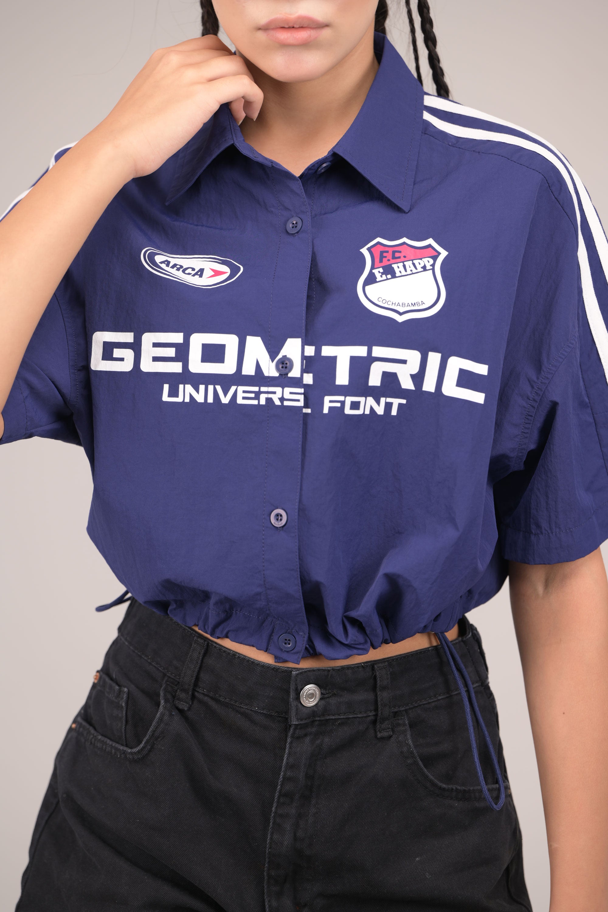 Sporty spice button - up