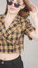 Plaid Baddie Crop Blazer